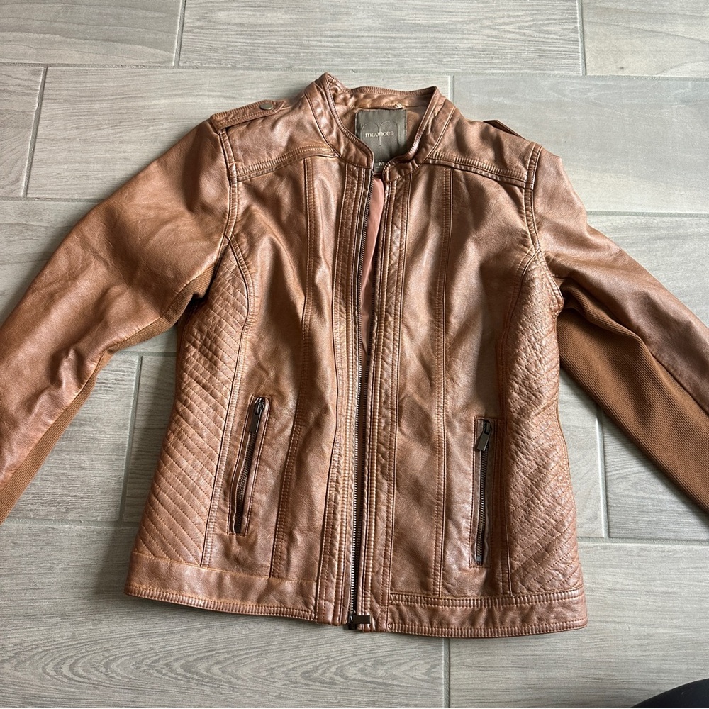 Maurice’s faux leather biker jacket brown